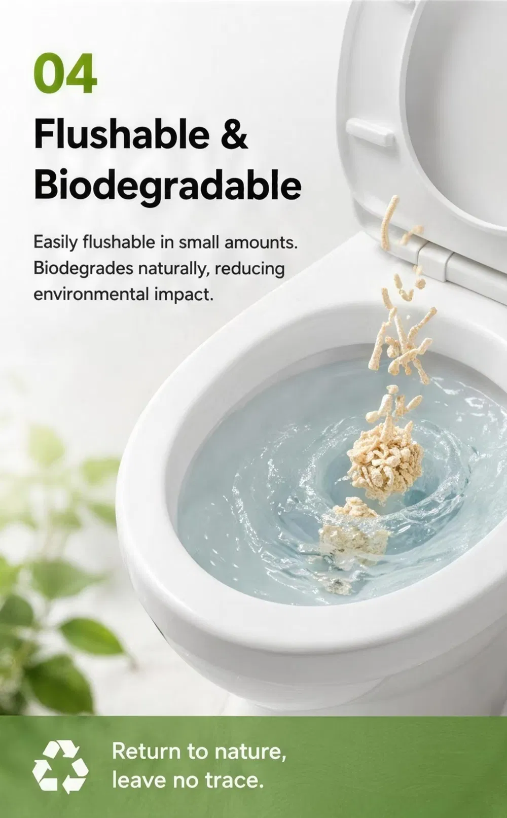 Detalhe do lixo de gato