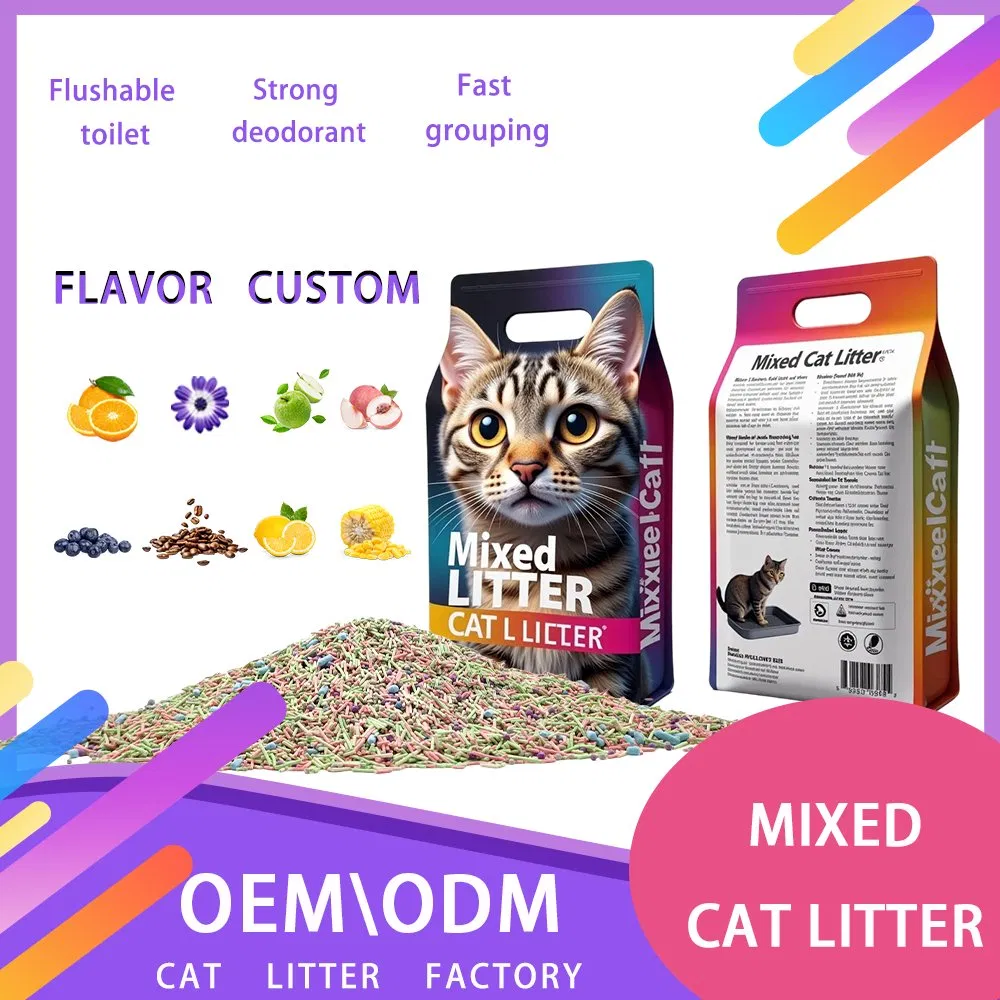 Mistura de Areia para Gato de Tofu Segunda Clumping Flushable Toilet Bentonita Com Cheiro de Leite Desodorizante Baixa Poeira Areia para Gato Atacado Bentonita Areia para Gato de Tofu