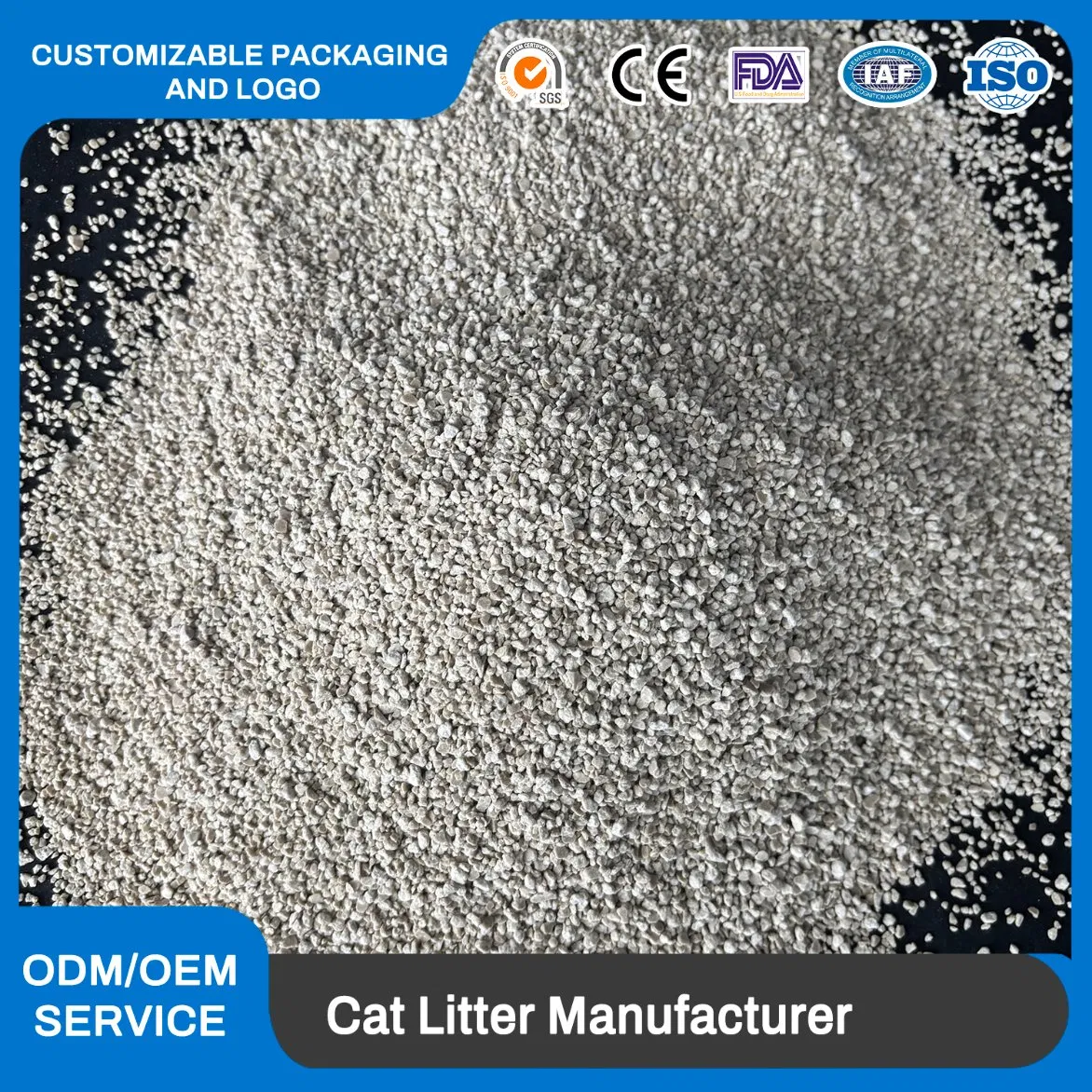 Areia para Gato Premium Misturada Feita de Mandioca Rápida Absorção Grumos Descarga Baixa Poeira Ecológica Areia para Gato