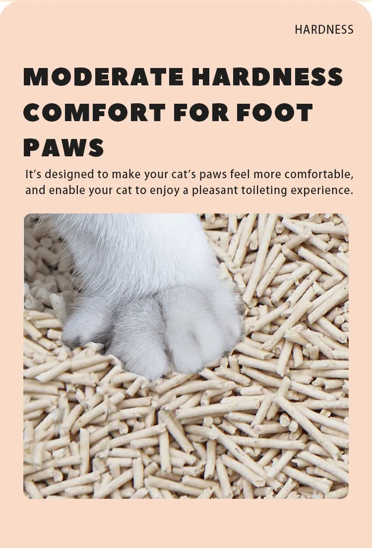 Melhor Vendedor Areia para Gato Natural de Tofu Feita de Amido de Milho, Amido de Soja, Amido de Mandioca e Fibra de Ervilha para Gatos
