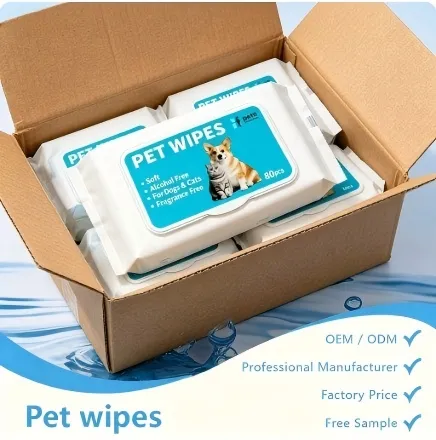 Toalhetes Ecológicos para Animais de Estimação para Cães e Gatos Limpeza Diária Suave