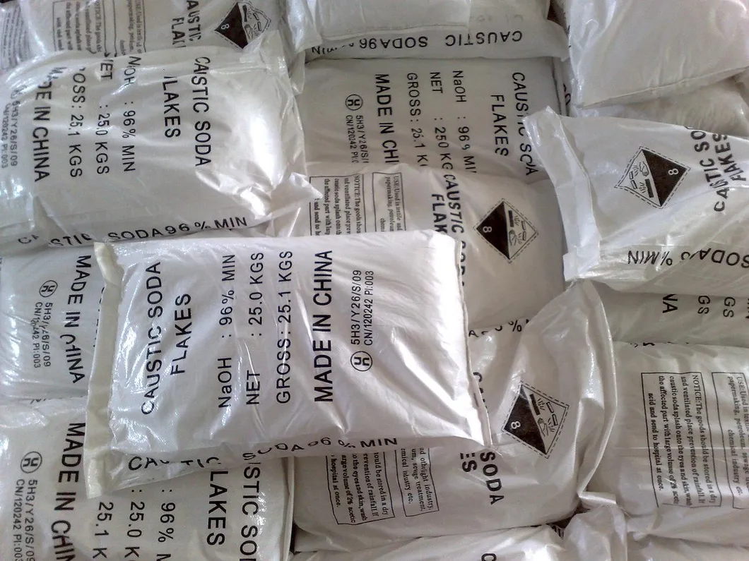 Melhores 99% Preços de Soda Cáustica Flocos/Pérolas para Fabricação de Sabão e Detergente