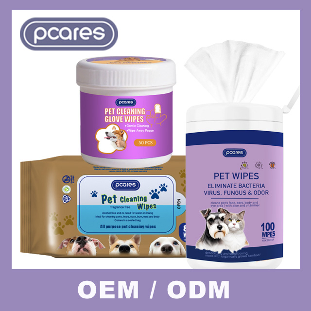 Produtos em alta venda Toalhetes de limpeza biodegradáveis para cuidados de animais de estimação