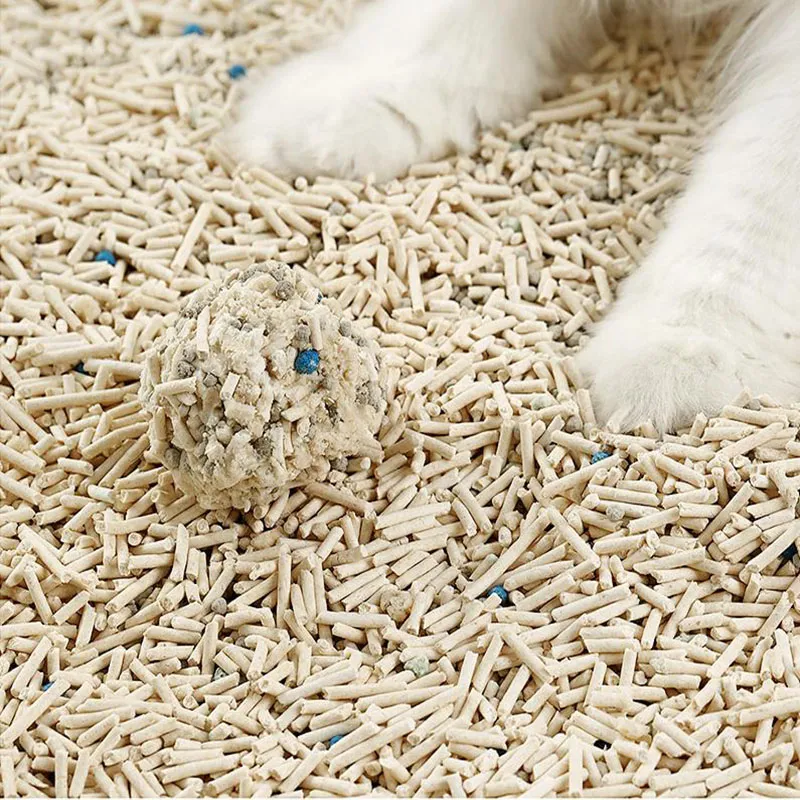 Venda Quente Natural Ecológico Controle de Odor Duradouro Agregado Firmemente Mistura de Tofu e Bentonita Areia para Gato