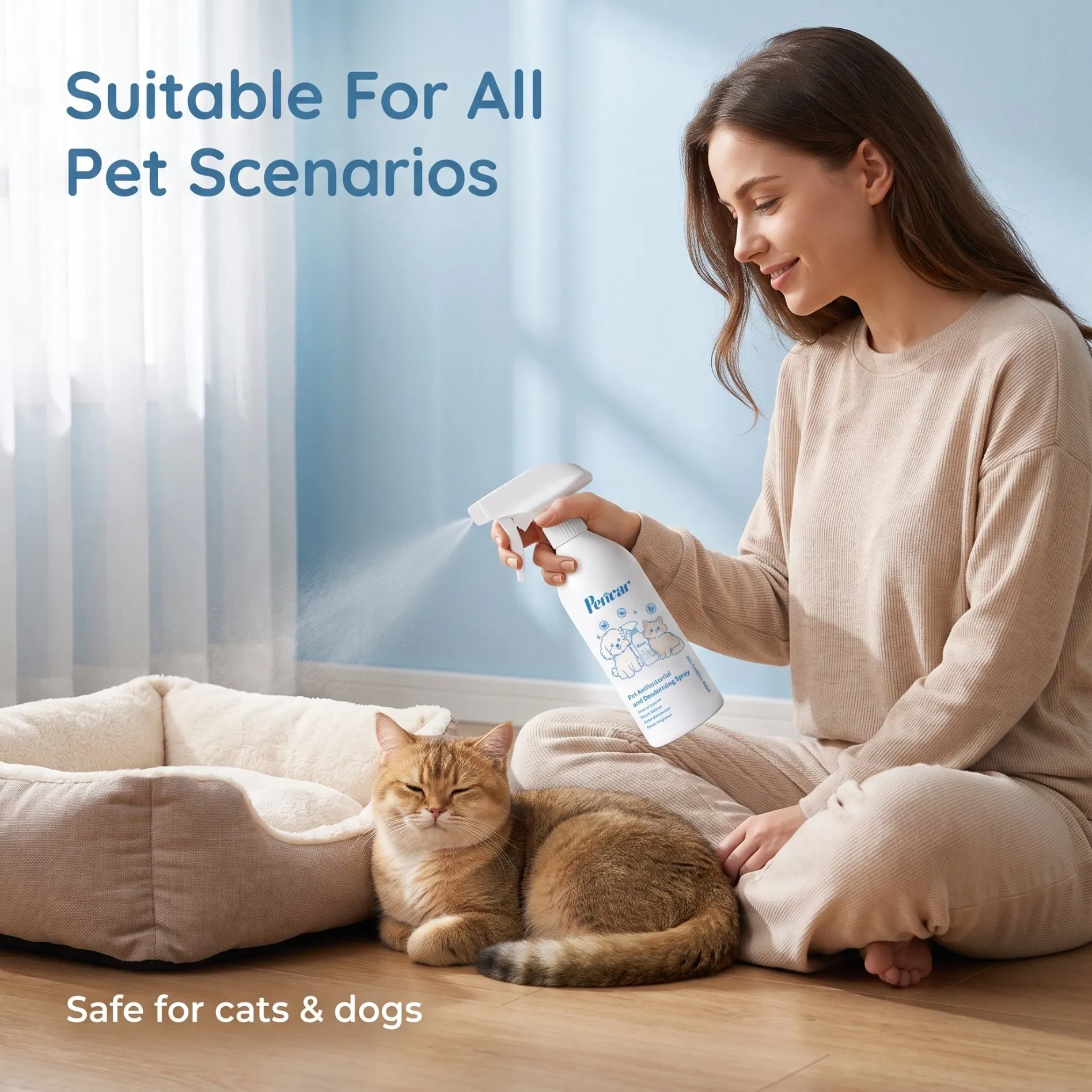 Natural Pet Odor Eliminator Spray for Dogs and Cats OEM ODM Manufacturer