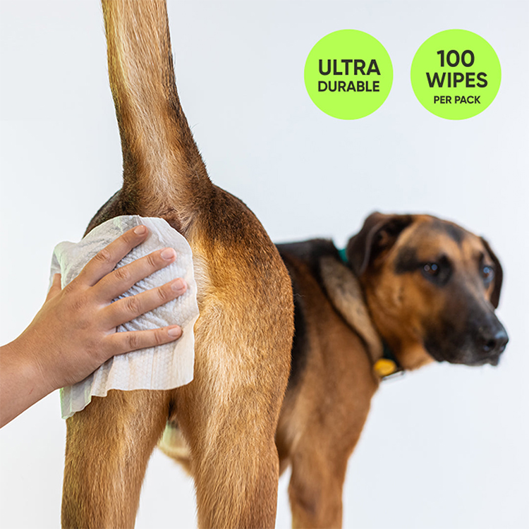 Biokleen Lenços de Limpeza de Olhos para Animais de Estimação de Bambú Biodegradáveis com Vitamina E para Filhotes Marca Própria