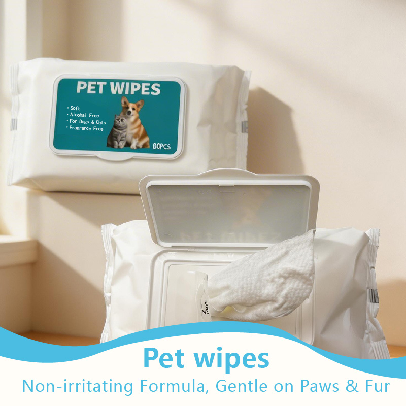 Fornecedores de Produtos para Animais de Estimação OEM ODM, Toalhetes Naturais Ecológicos para Animais de Estimação, Toalhetes de Limpeza Biodegradáveis para Filhotes e Gatos, Marca Privada