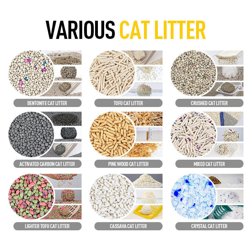 Areia para gatos ecológica feita de papel reciclado premium