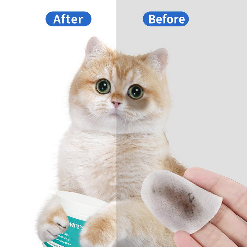 Toalhetes de Limpeza para Olhos de Animais de Estimação para Gatos, Limpe os Olhos para Remover Manchas de Lágrimas