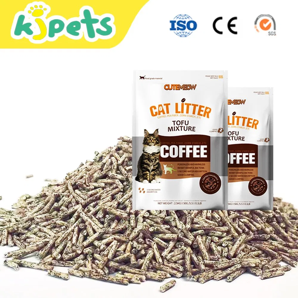 Areia para Gato à Base de Milho Café Tofu Rápida Agregação Profunda Desodorizada Fresca Natural Sustentável Ecológica