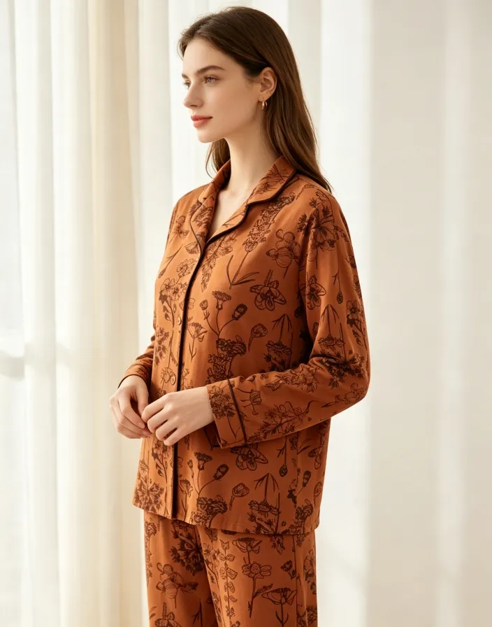 Conjunto de Pijamas Elegantes Conjunto de Pijamas Minimalistas Conjunto de Pijamas Diarios para el Dormitorio