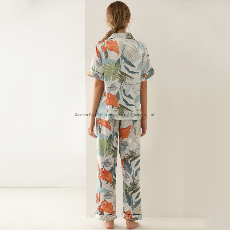 Intiflower Venta Caliente Elegante Mujeres Impresas Pijamas Ropa de Dormir y Ropa de Casa Suelta