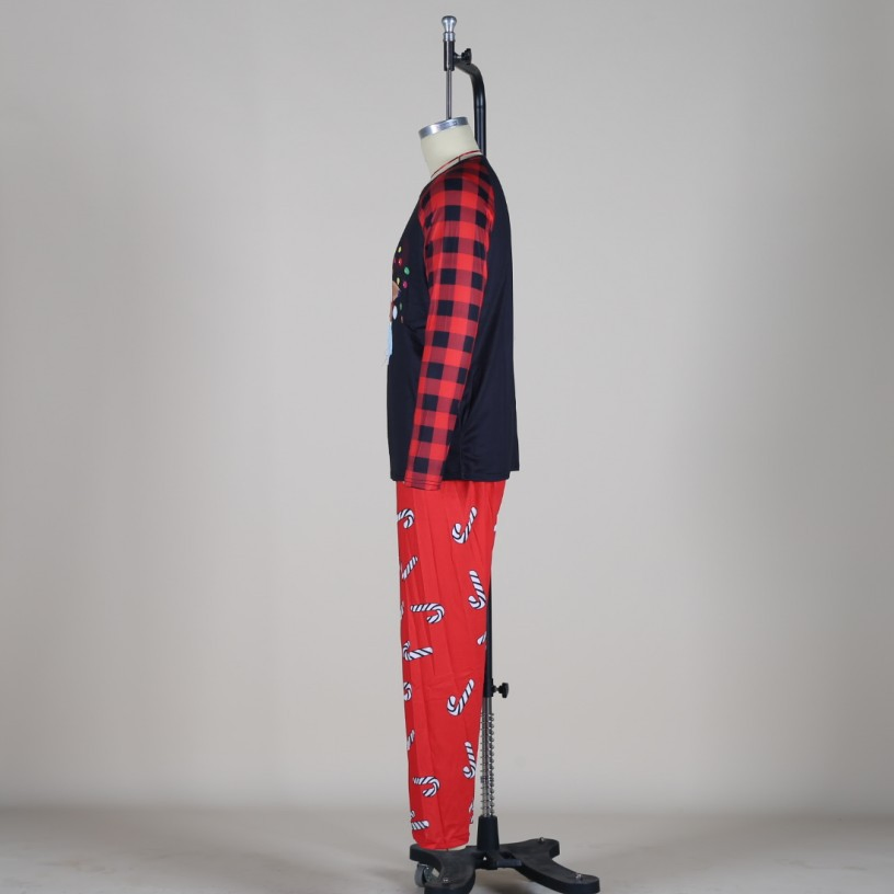 Pijamas de vacaciones a medida con estampado de cuadros para reuniones familiares