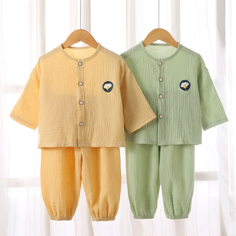 Pijamas de manga larga personalizados al por mayor para niños
