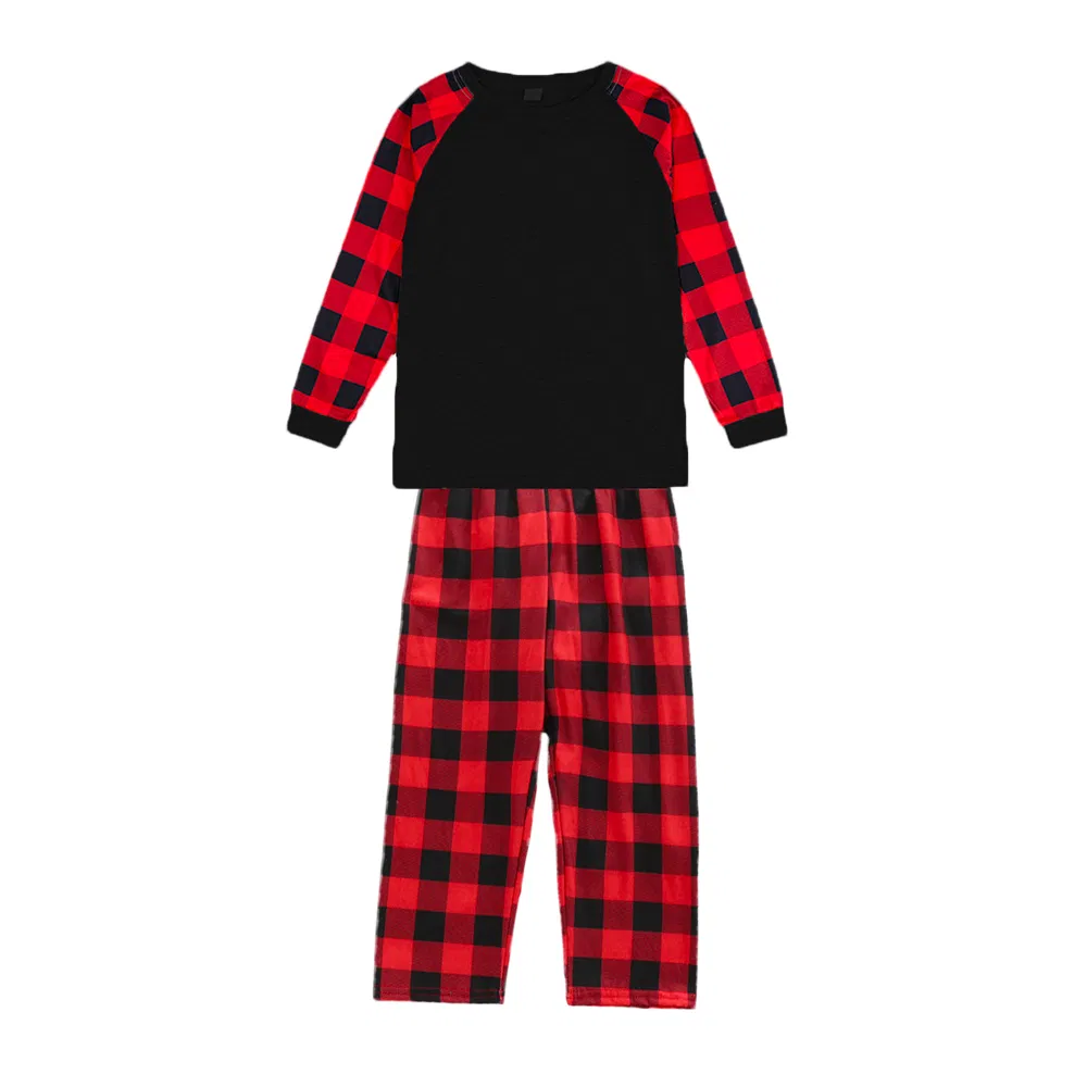 Pijamas familiares de Navidad con diseño de cuadros en venta caliente