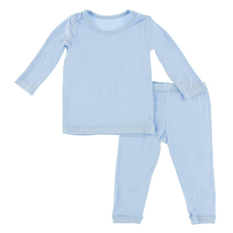 Suave transpirable suave niños pijama conjunto manga larga ropa de salón Conjunto de pijama