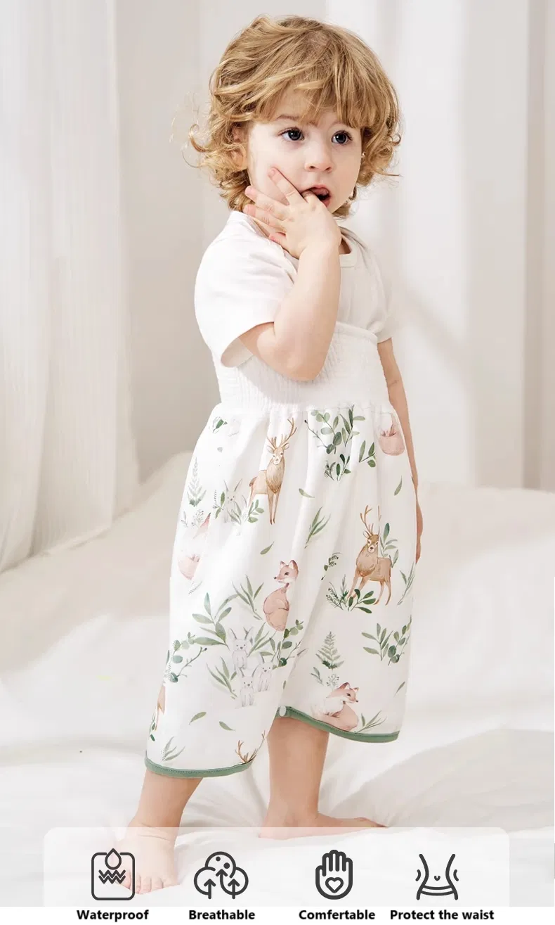 Pantalones de pijama impermeables para niños de 1-8 años, para niños o niñas