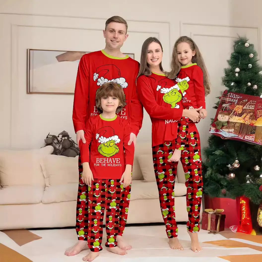 Pijamas navideños familiares personalizados con diseños de sublimación únicos