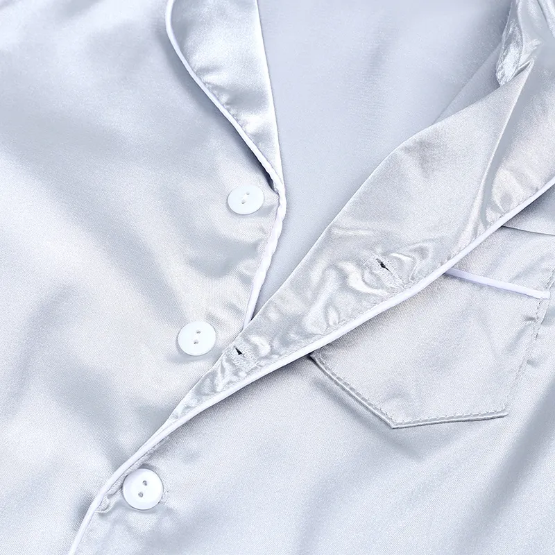 Conjunto de pijamas de satén para mujeres, ropa de dormir para el hogar, pijama de verano