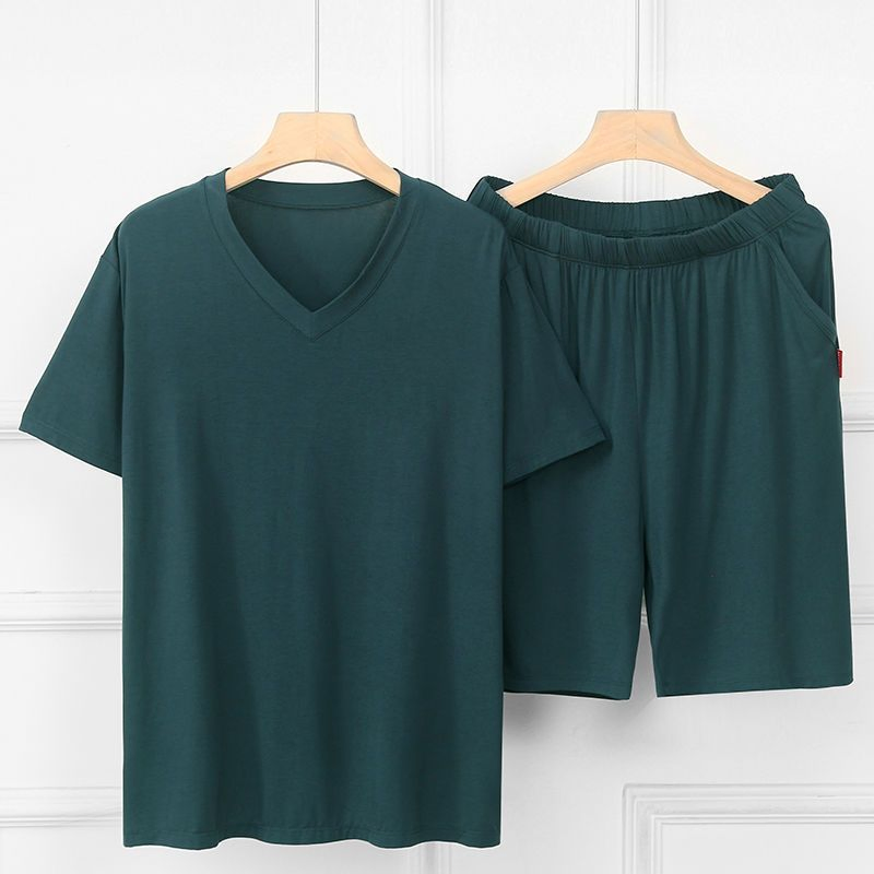 Conjunto de pijamas de bambú para parejas, pijamas cómodos, conjunto de pijama negro