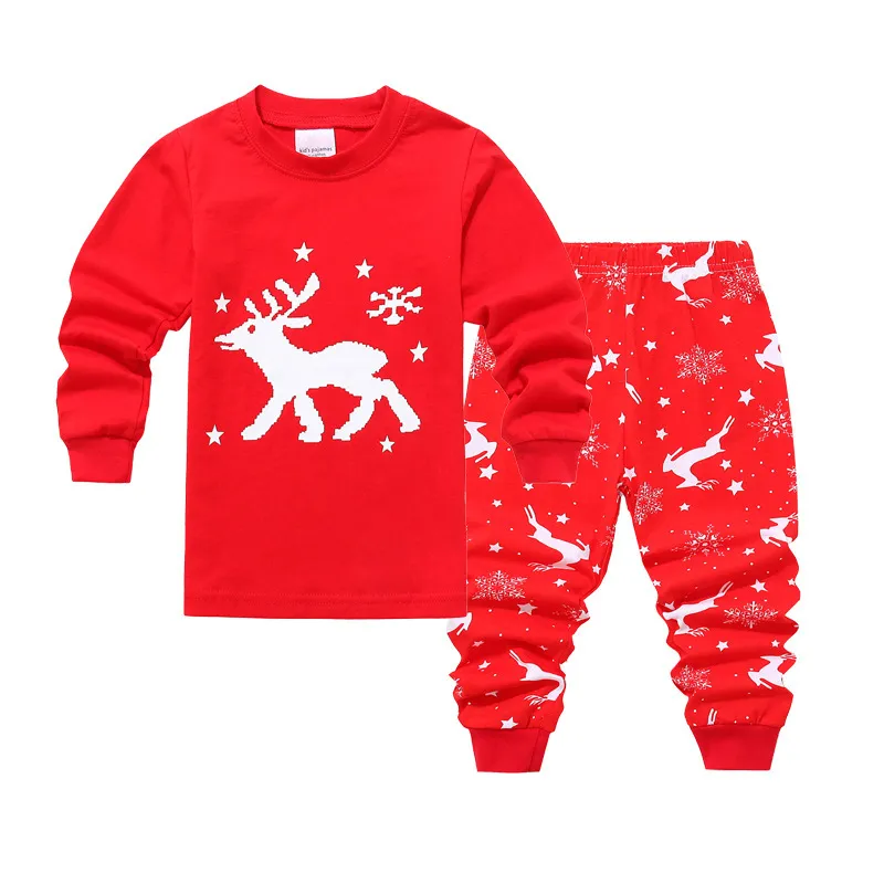 Pijamas de algodón navideños acogedores para mujeres y niños