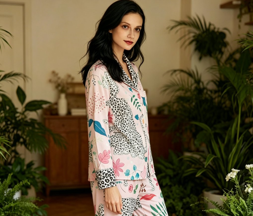 Conjunto de pijama casual premium, ropa de estar elegante para el hogar diario