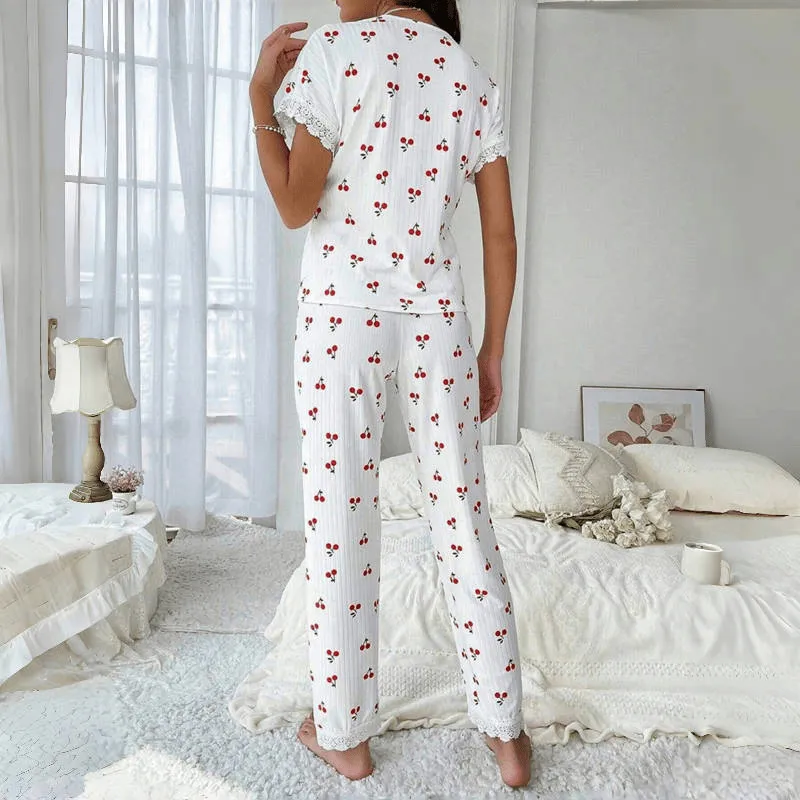 Pijamas de Mujeres 2 Pieza Sin Mangas Conjunto Transpirable Ropa de Casa Ropa de Dormir