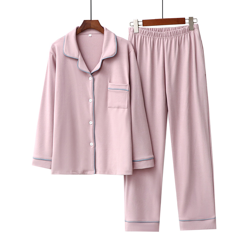 Conjunto de pijamas de pareja de cardigans de casa de felpa, cálido para otoño e invierno