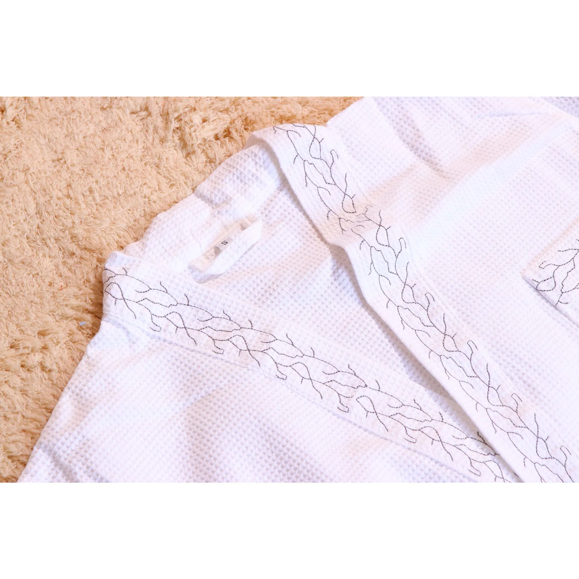 Bata de baño unisex de hotel 100% algodón pijama de mujer moda femenina