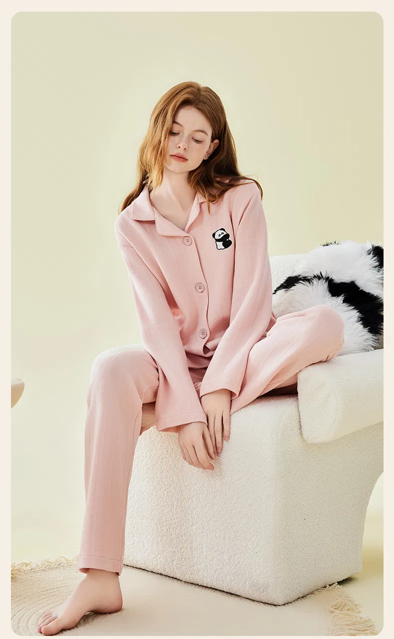 Conjunto de pijamas de algodón suave para adultos, ropa de casa cómoda