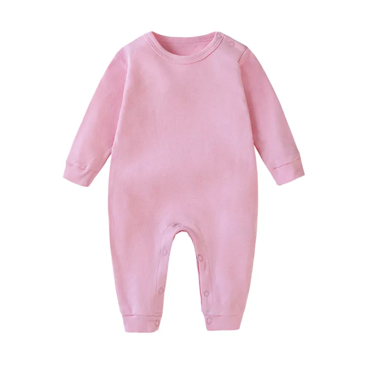 Pijama de bebé de manga larga en blanco de algodón orgánico para recién nacidos