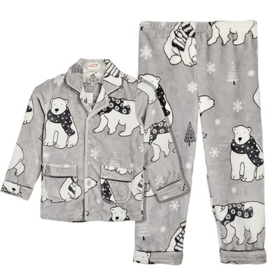 Pijamas de manga larga personalizados al por mayor para niños