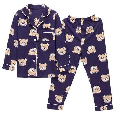 Pijamas de manga larga personalizados al por mayor para niños