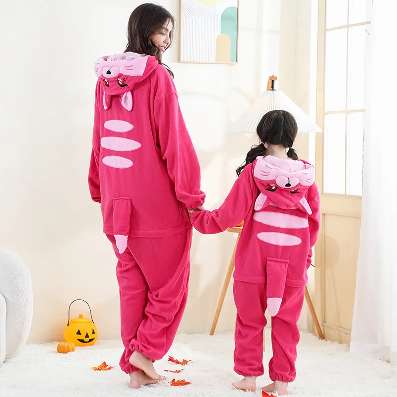 Nuevo mono de forro polar para el hogar, disfraces de rendimiento para niños y adultos, ropa de casa familiar