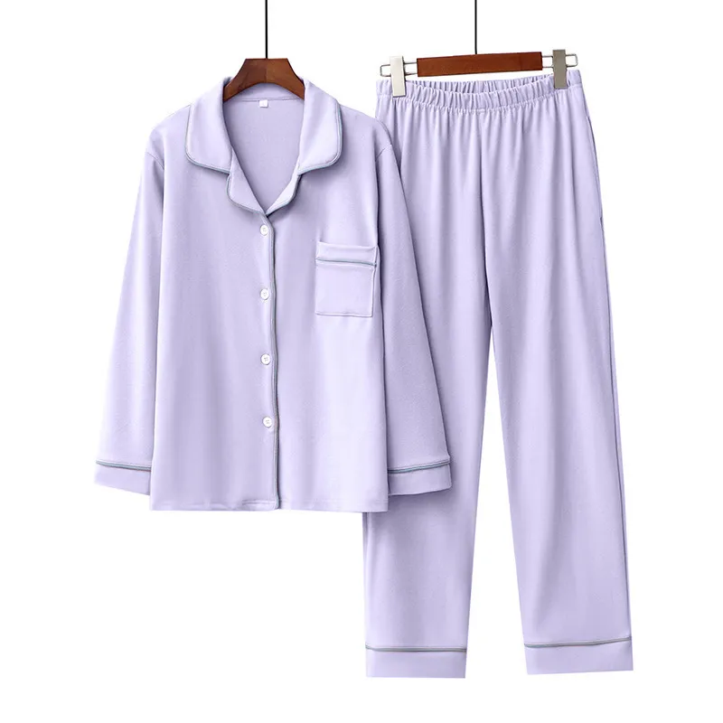 Conjunto de pijamas de pareja de cardigans de casa de felpa, cálido para otoño e invierno