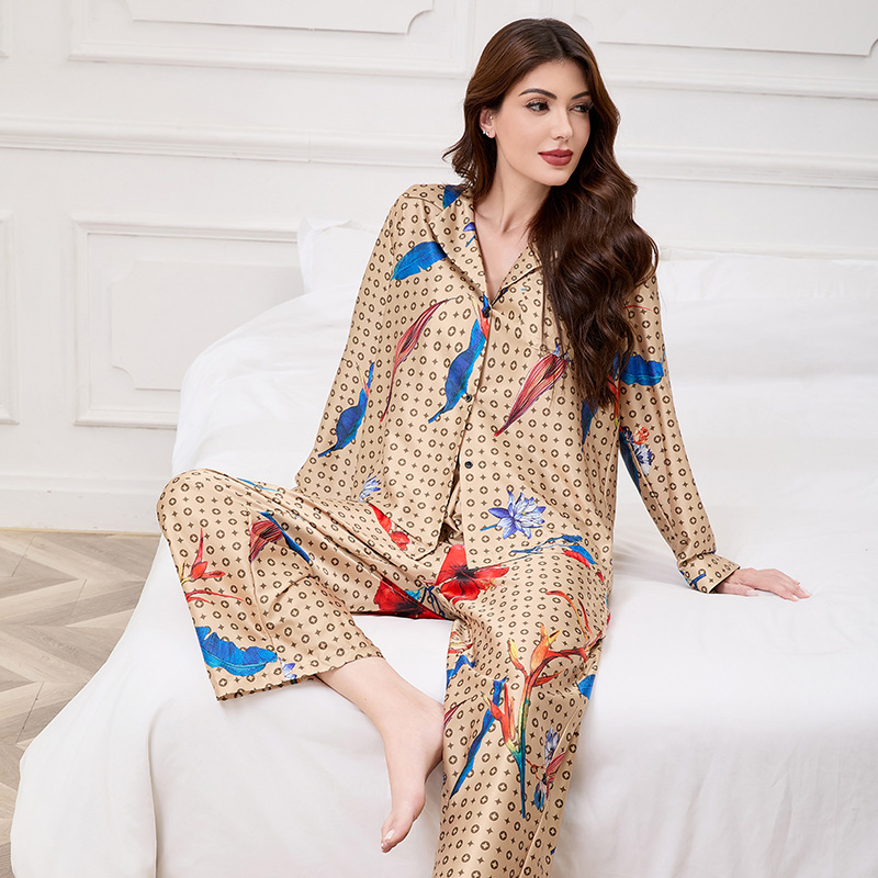 2026 Nuevo Conjunto de Pijama de Manga Larga Cómodo para Otoño Invierno para Mujeres en Casa