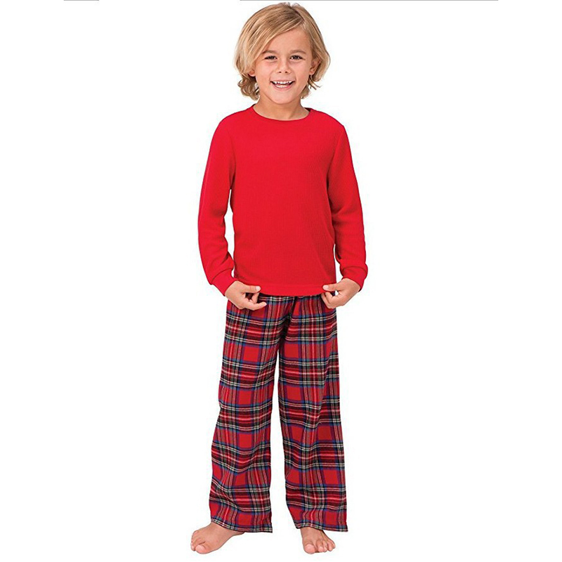 Pijamas de familia de algodón y poliéster para sublimación personalizados, conjuntos a juego en blanco para bebés, hombres, mujeres y niños, pijamas de Navidad