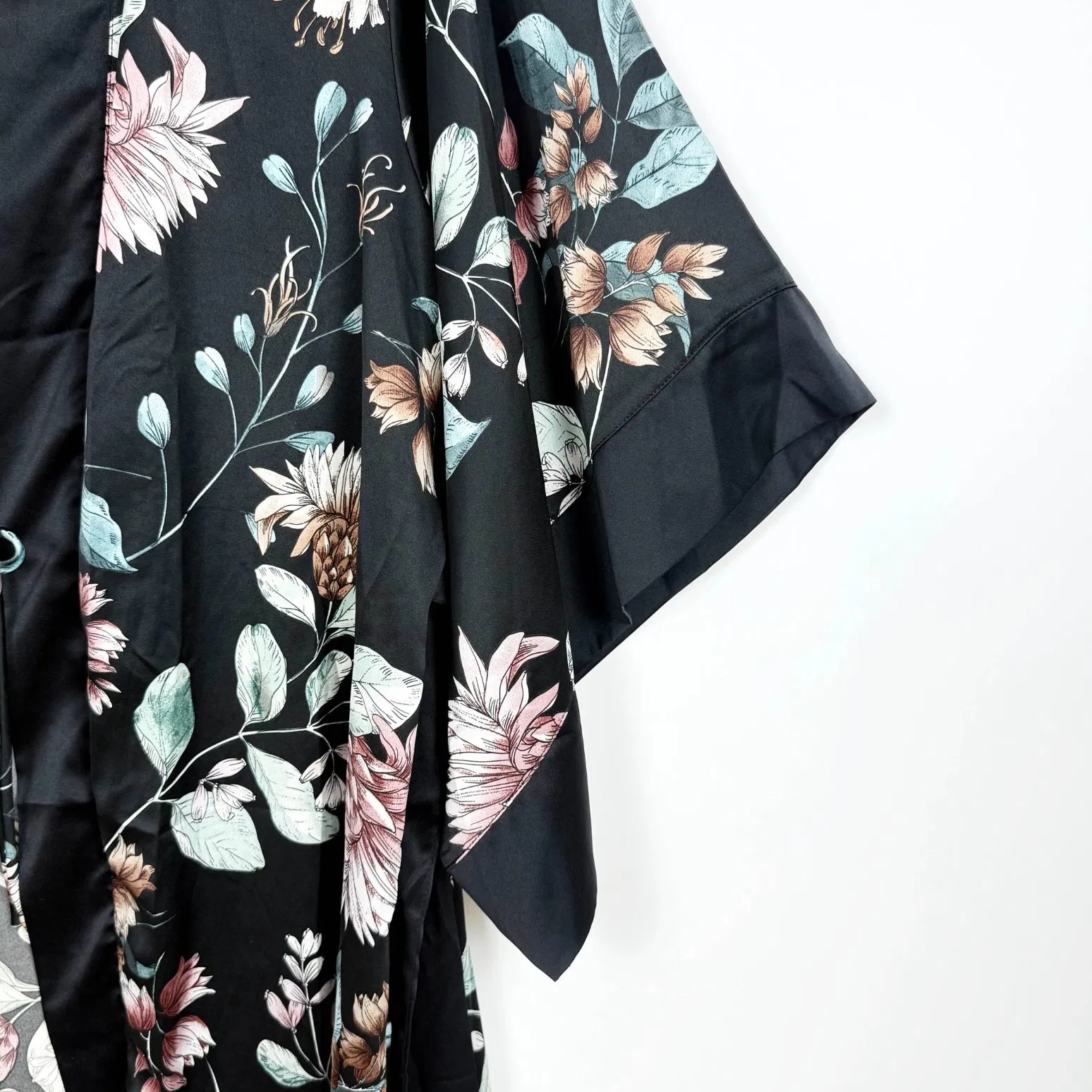 Conjunto de pijama de verano de seda texturizada de lujo con bata de dormir
