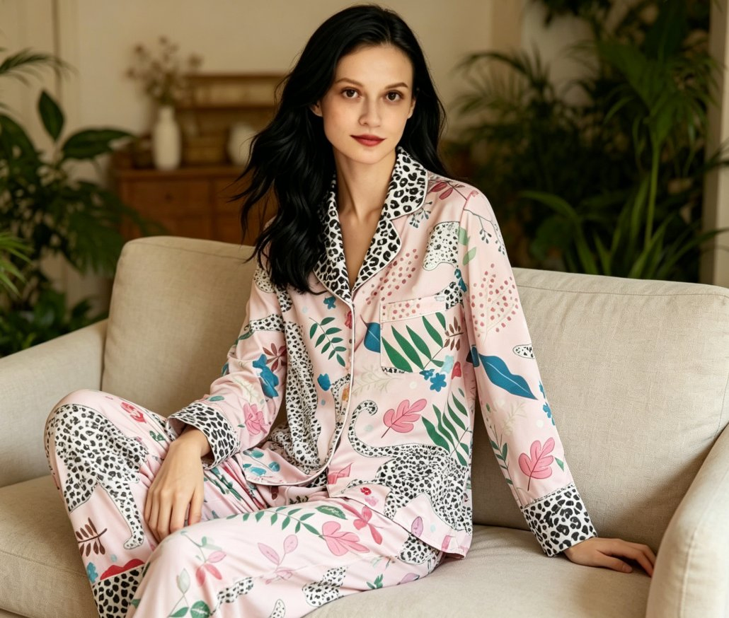 Conjunto de pijama casual premium, ropa de estar elegante para el hogar diario