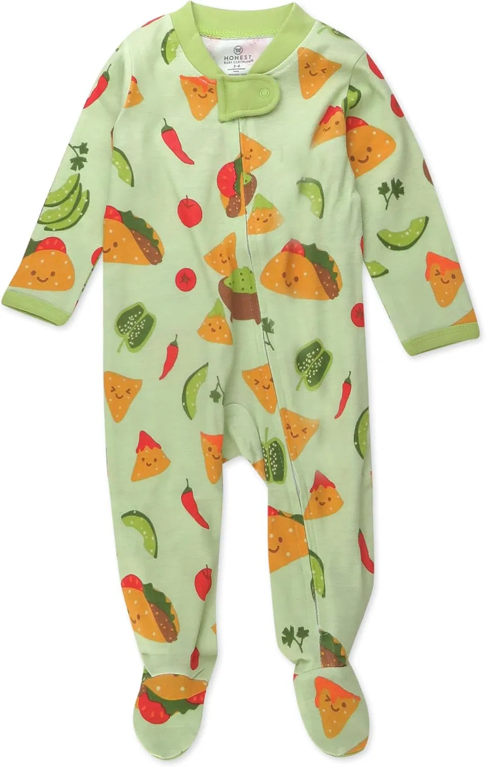 Pijama de una pieza con pies para dormir y jugar 100% de algodón orgánico, para bebés niños