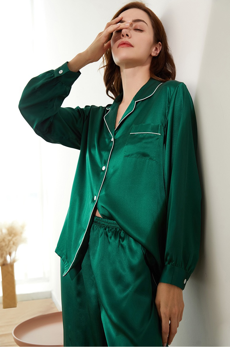 Conjunto de Pijamas de Seda Mulberry para Mujeres 100%, Ajuste Relajado