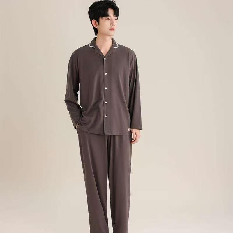 Conjunto de pijama de modal ligero y resistente a las arrugas con logo personalizado