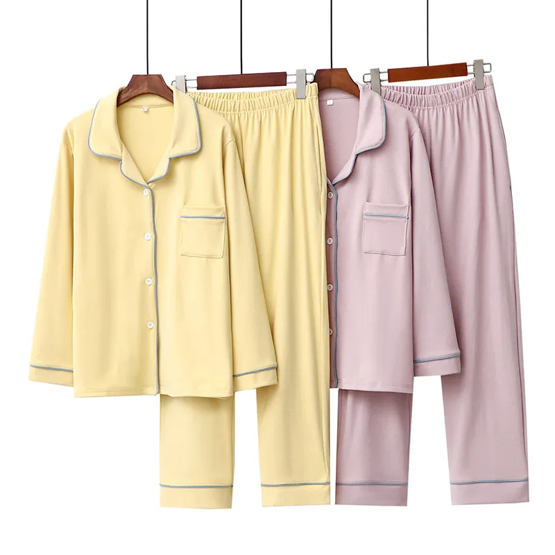 Conjunto de pijamas de pareja de cardigans de casa de felpa, cálido para otoño e invierno