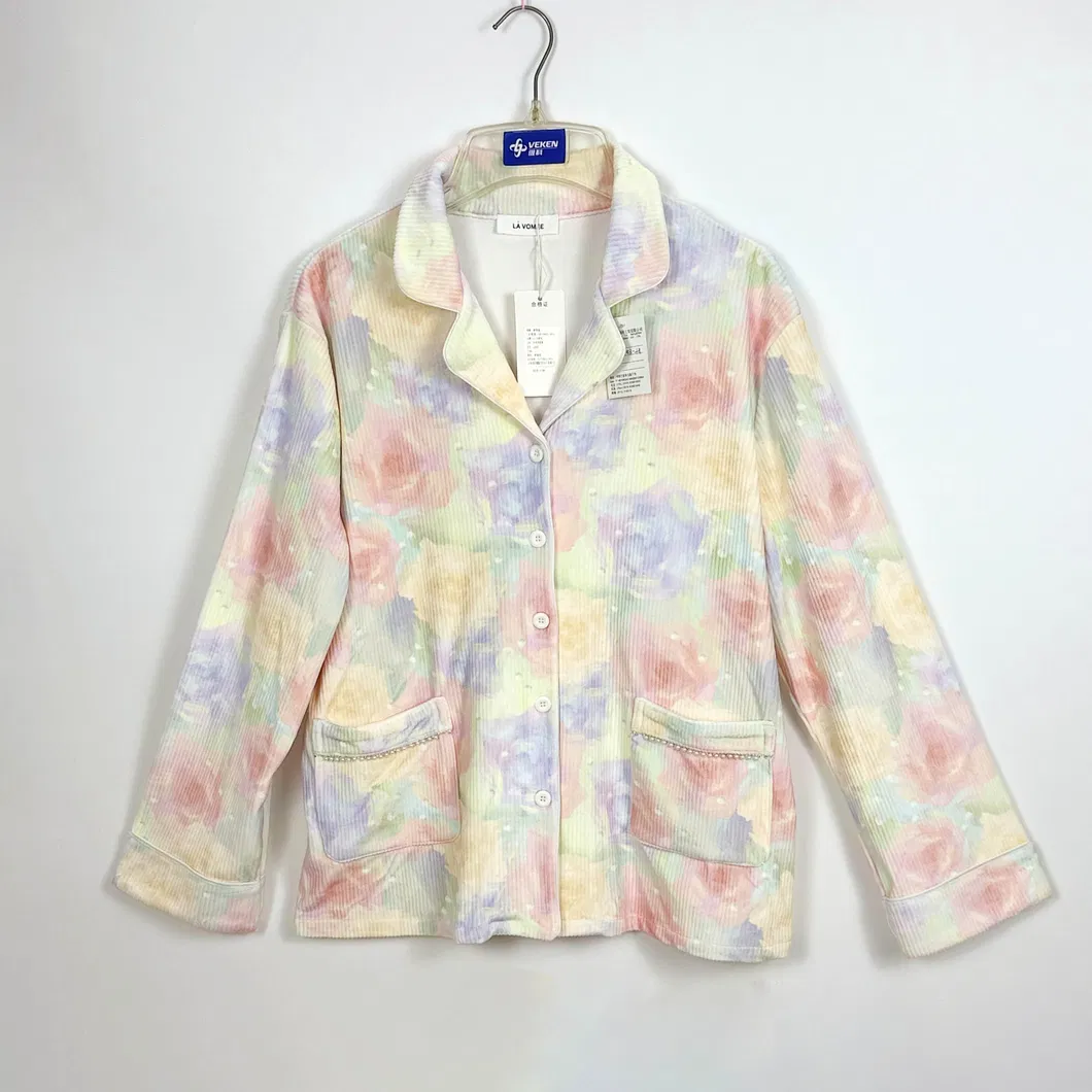 Conjunto de pijama elegante de seda de verano suelto y de alta calidad personalizado