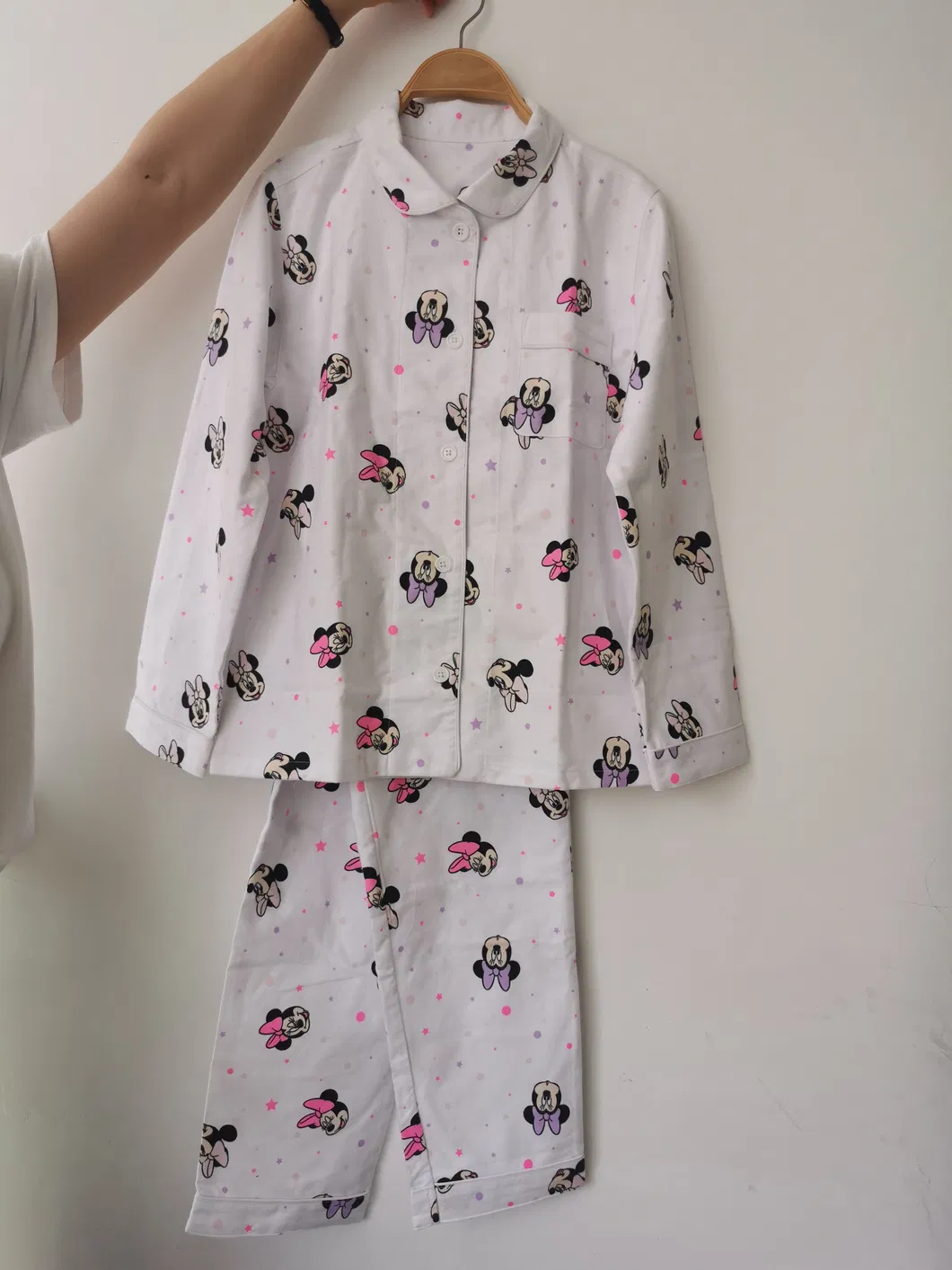 100% Pijamas de algodón de franela de alta calidad y cómodos para niños