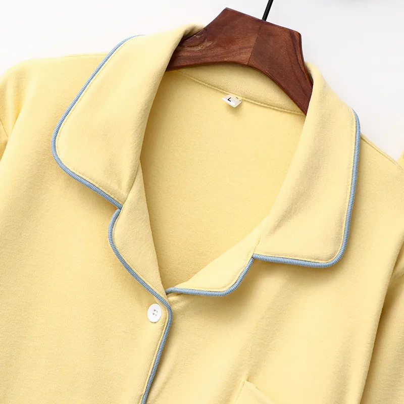 Conjunto de pijamas de pareja de cardigans de casa de felpa, cálido para otoño e invierno