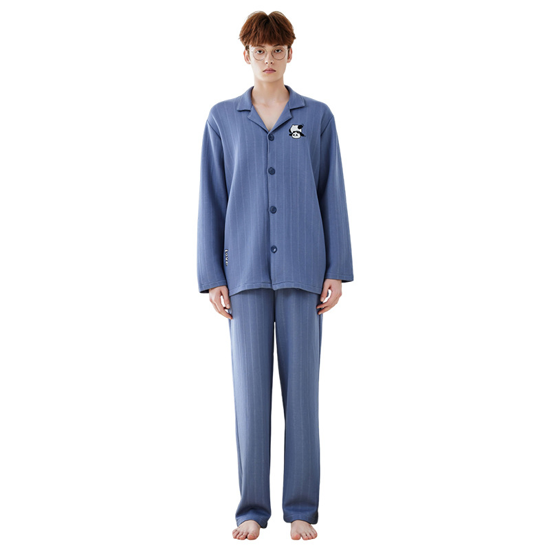 Conjunto de pijamas de algodón suave para adultos, ropa de casa cómoda