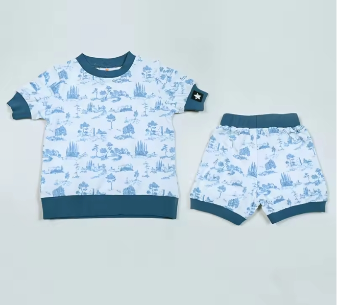 Ropa de Niños y Bebés Pijamas de Toile Francés Rosa Cómodos con Sombrero para Conjunto de Layette para Niños