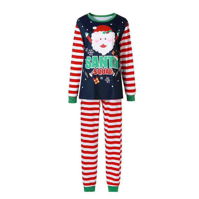 Conjunto de pijamas navideños familiares al por mayor Santa para padres e hijos, pijama de manga larga, ropa de dormir familiar