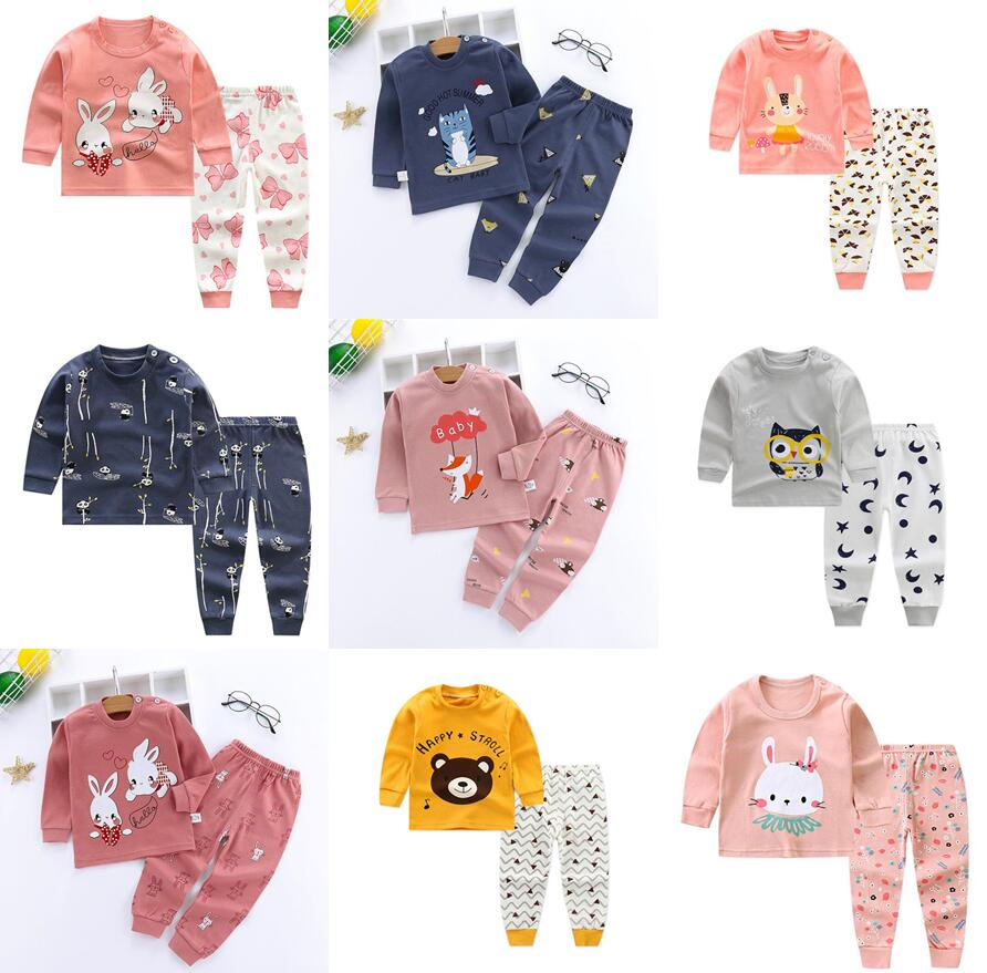 Ropa de casa para bebés de alta calidad, traje de algodón orgánico, ropa para niños y niñas, pijamas de otoño e invierno